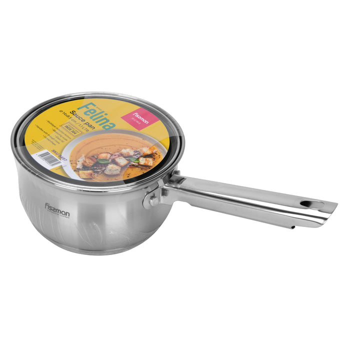 Saucepan Felina 14cm/1.1LTR With Lid Stainless Steel