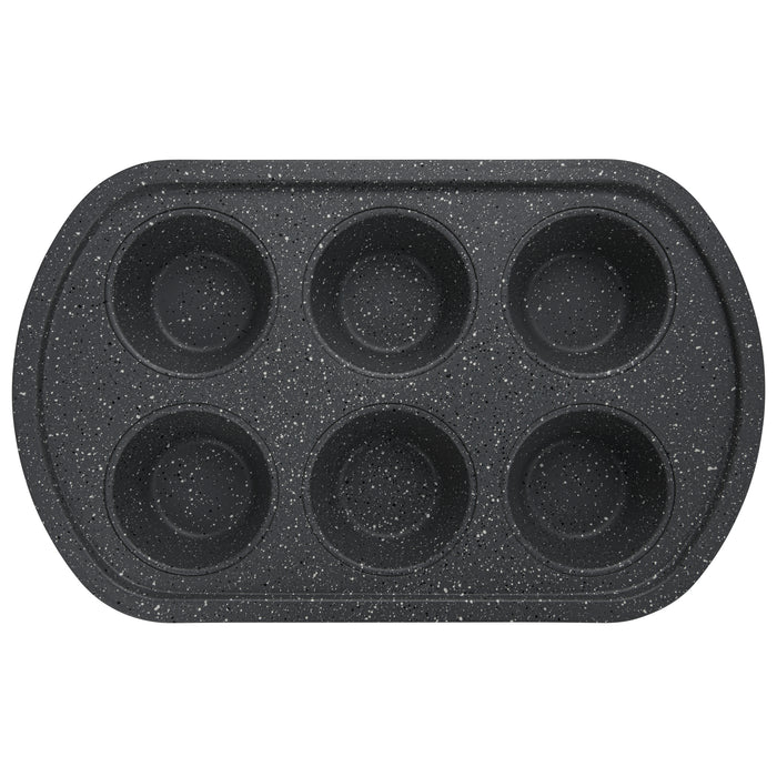 Muffin Pan 6-Piece Cupcake Baking Pan, Carbon Steel Non Stick