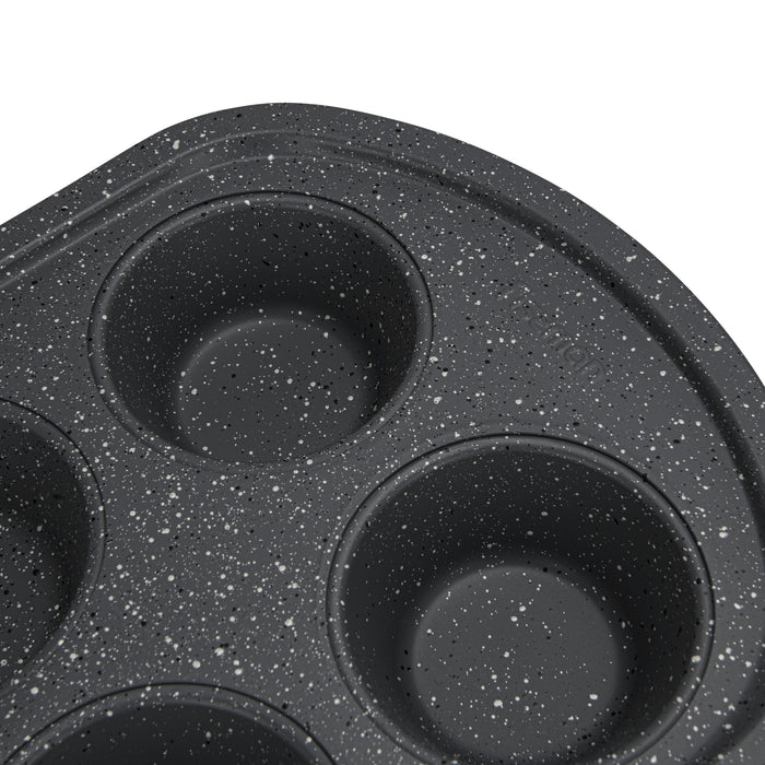 Muffin Pan 6-Piece Cupcake Baking Pan, Carbon Steel Non Stick