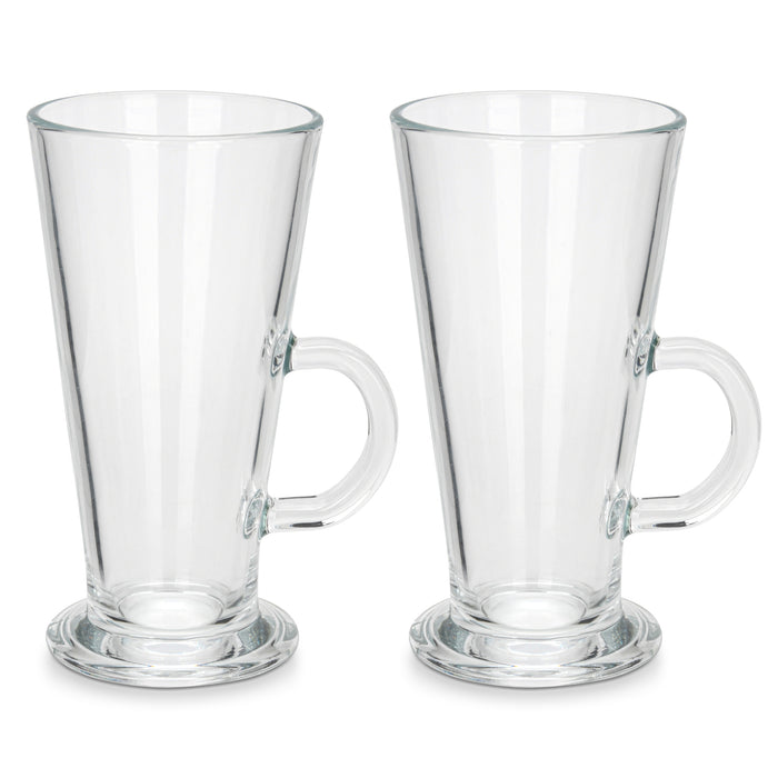 2-Piece Latte Glass Mugs 280ml