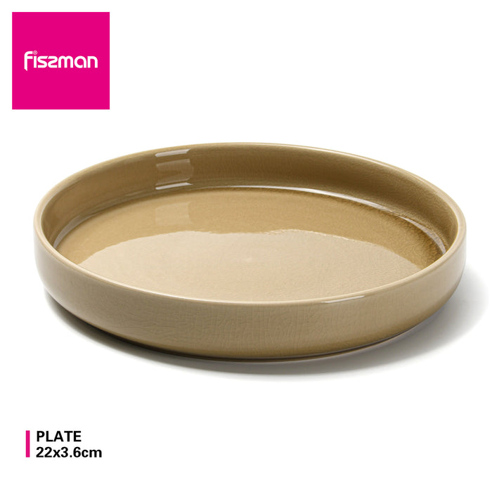 22cm Dinner Plate Crackle Ceramic Tableware Series
