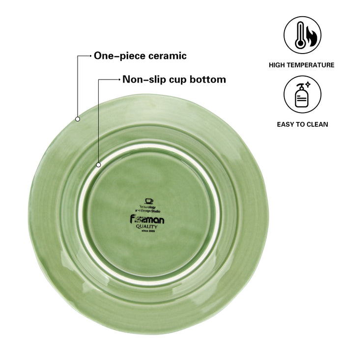 Deep Plate 23cm Green Crackle Ceramic Tableware Series