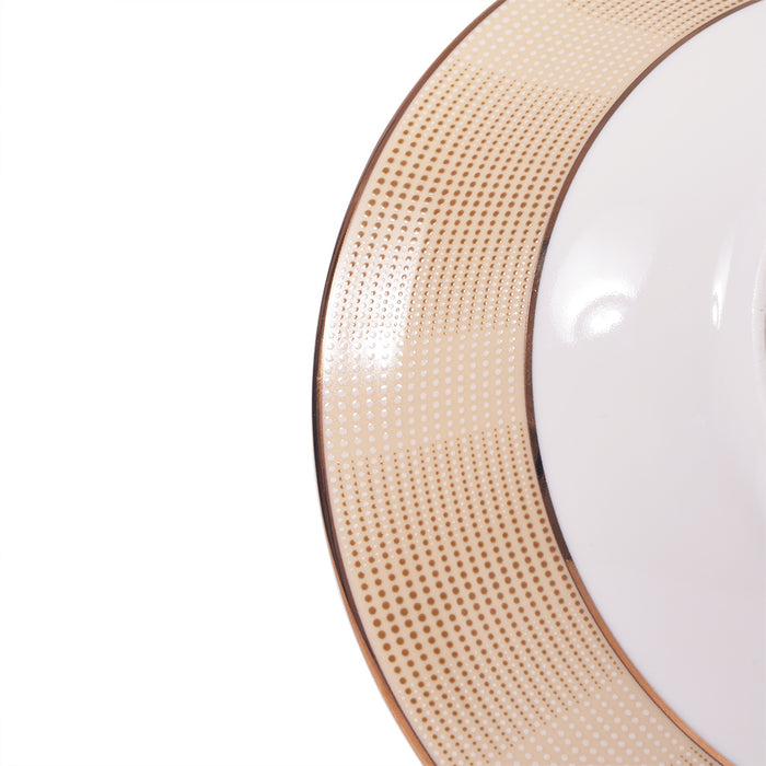 Salad Bowl With Gold Lining Versailles Series 23cm Porcelain