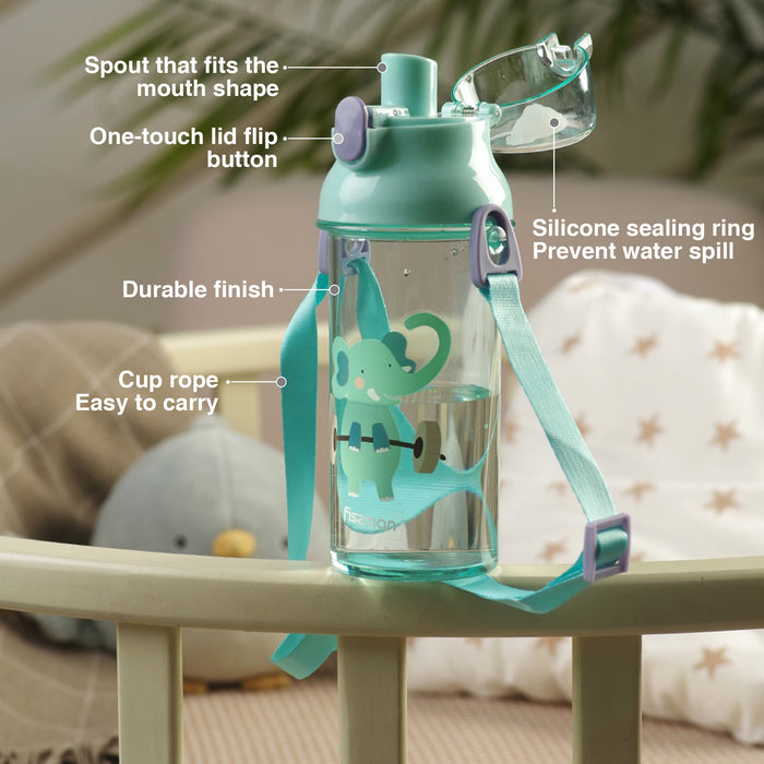 Water Bottle Plastic 450ml Mint Green