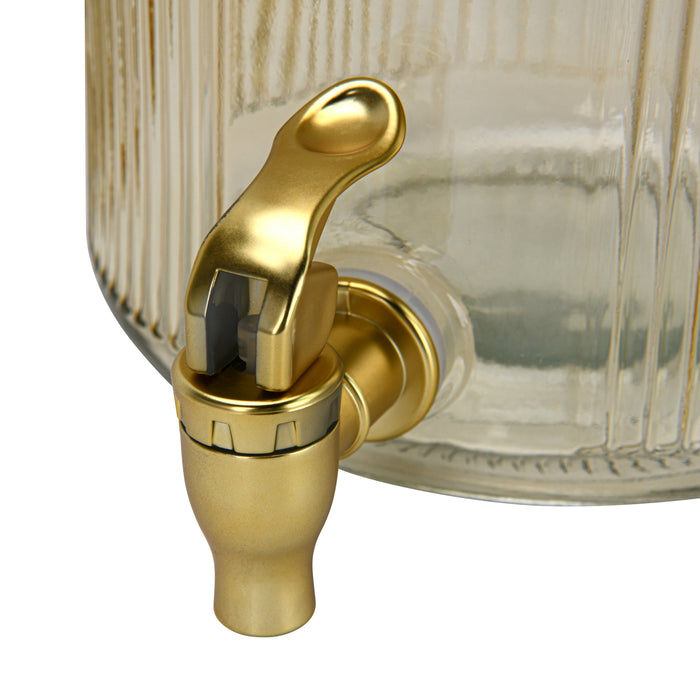 Glass Beverage Dispenser 5.8LTR with Metal Stand