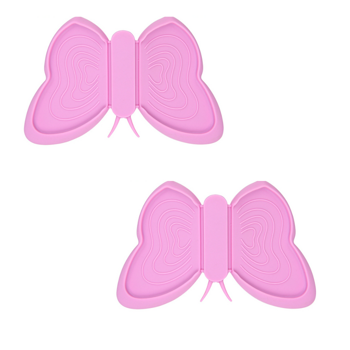 Butterfly Shaped Pot Holder with Magnet (Silicone) Pink