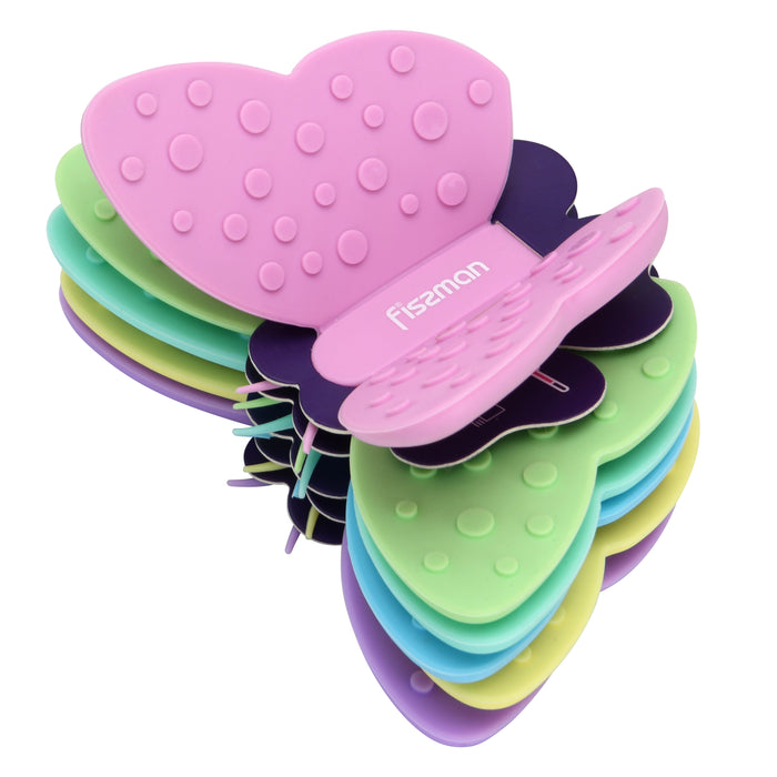Butterfly Shaped Pot Holder with Magnet (Silicone) Violet