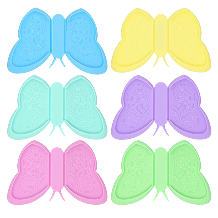 Butterfly Shaped Pot Holder with Magnet (Silicone) Pink