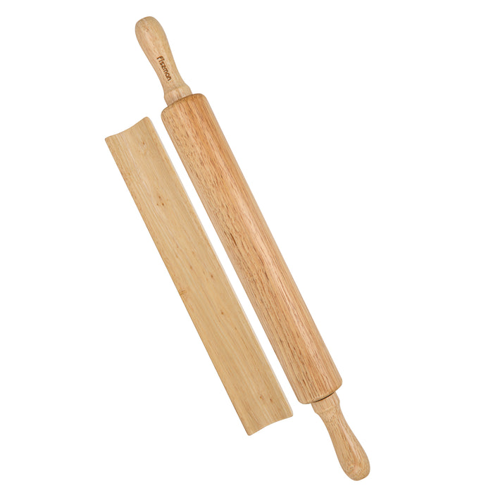 Rolling Pin 50cm With Wooden Stand Rubber Wood