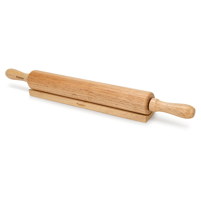 Rolling Pin 50cm With Wooden Stand Rubber Wood