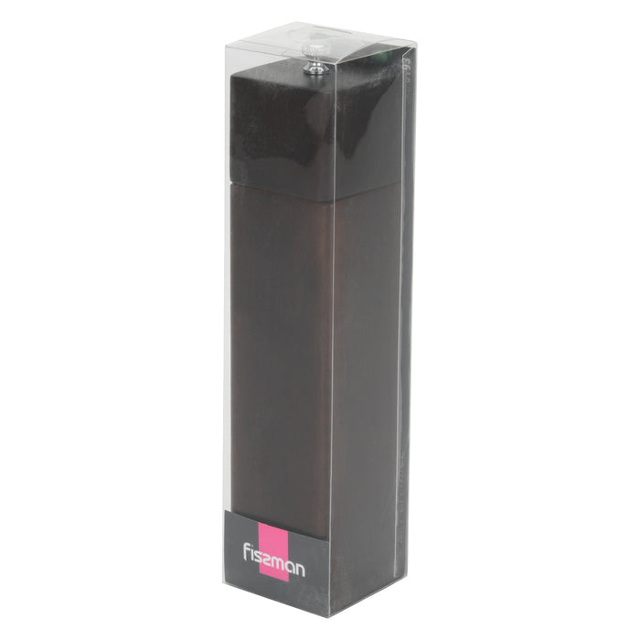 Salt And Pepper Mill Square Wooden Style 21cm