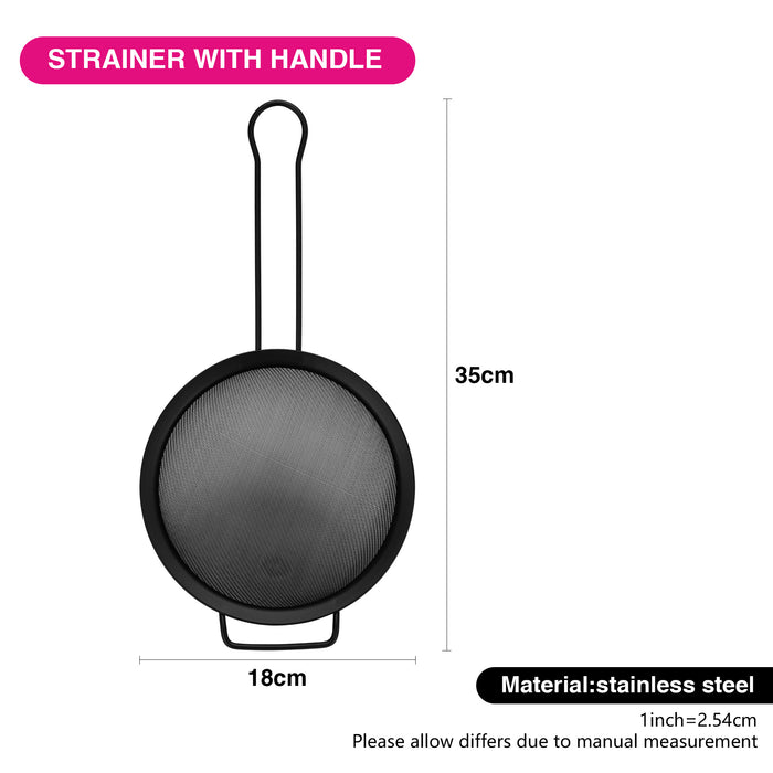 Strainer 18cm With Handle Steel