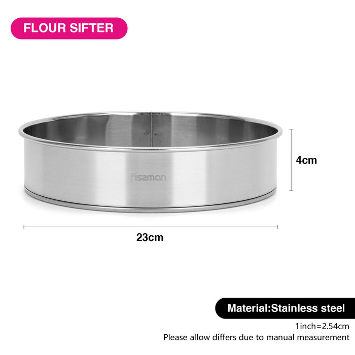 Steel Flour Sifter 23x4cm