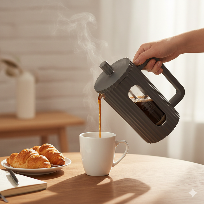 French Press Coffee Maker 350ml Borosilicate Glass