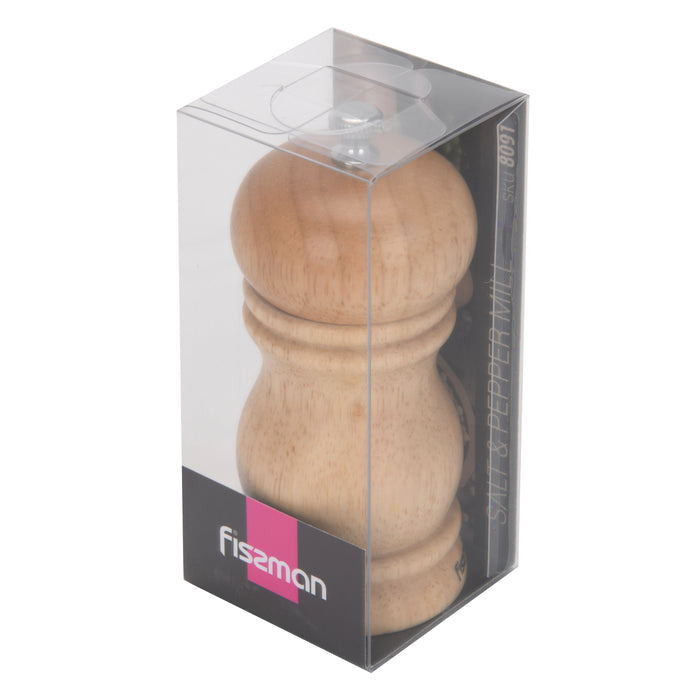 Manual Salt and Pepper Grinder 11cm, Light Brown Ceramic Mill, Adjustable Spice Grinder for Peppercorns, Salt, and Dry Spices