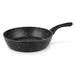 Deep Frying Pan 26x6.5cm Fiore Series with Aluminum And Non Stick Coating Black
