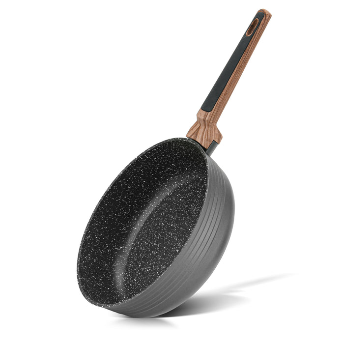 Deep Frying Pan 24cm Diamond Series Aluminum with Induction Bottom