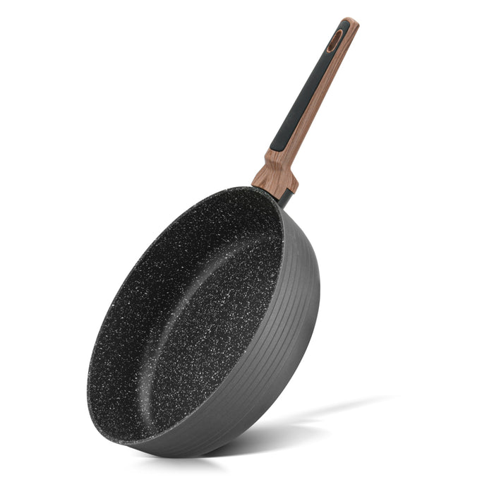 Deep Frying Pan 28cm Diamond Series Aluminum with Induction Bottom
