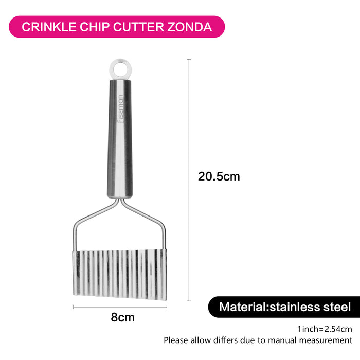 Crinkle Chip Cutter ZONDA Series 20cm (Stainless Steel)