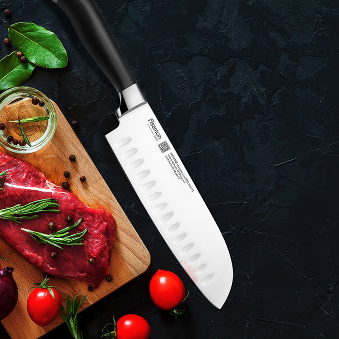 7" Santoku Knife ELEGANCE (X50CrMoV15 Steel)