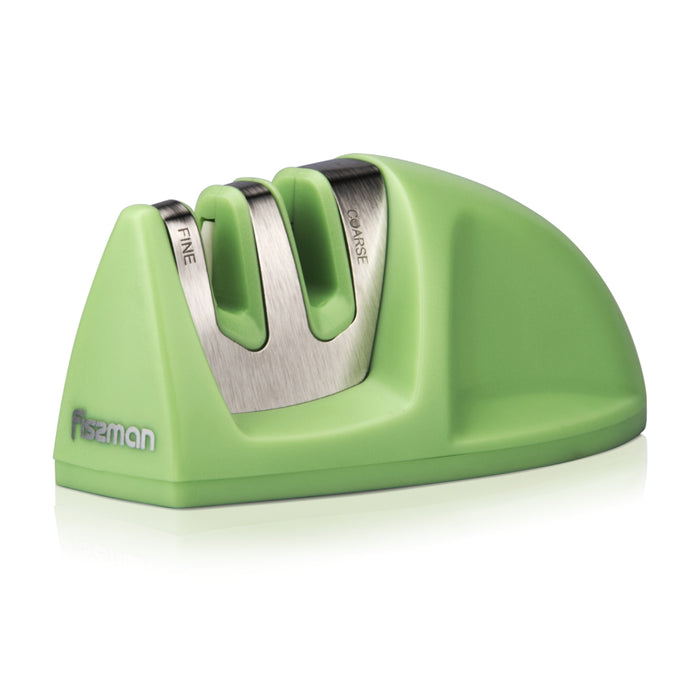 Knife Sharpener 10cm Carbide and Ceramic Green Tea Color