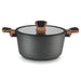 Induction Stockpot DIAMOND 24x12 cm  4.5 LTR with glass lid