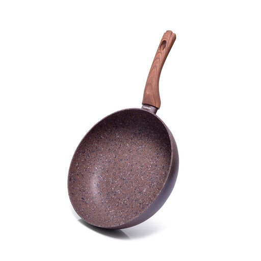Deep Frying Pan Magic Brown 26x7.8cm With Induction Bottom Chocolate Color (Aluminium With Non-Stick Coating)
