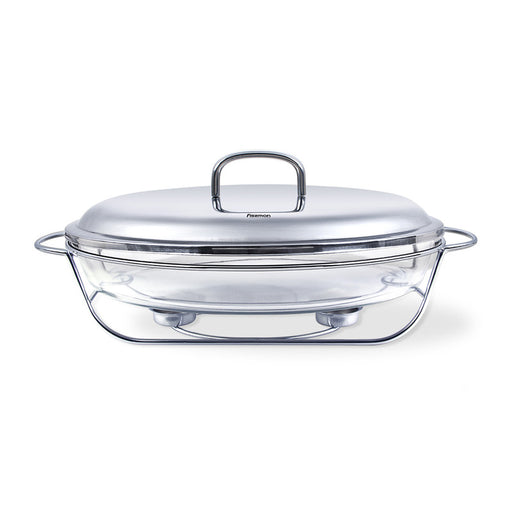 Oval Chafing Dish 42x25x19 Cm / 3.0 LTR (Heat Resistant Glass)