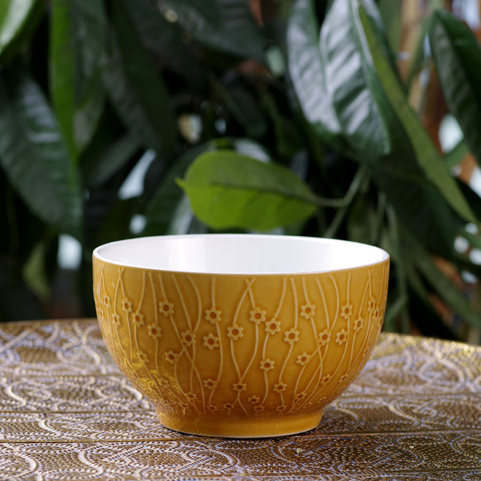 Bowl 14cm/640ml yellow (Ceramic)