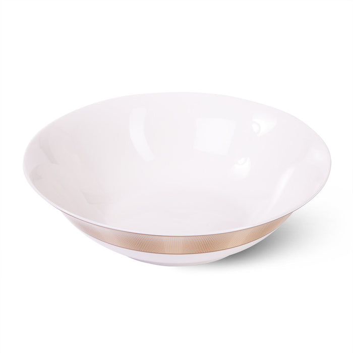 Salad Bowl With Gold Lining Versailles Series 23cm Porcelain