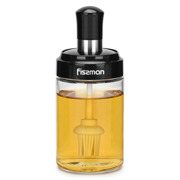 Oil Bottle with Silicone Brush Glass 250ml