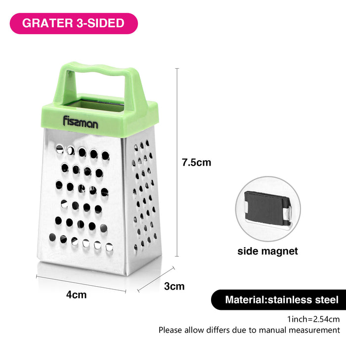 3" Inch 4-Sided MINI Grater (Stainless Steel) Green