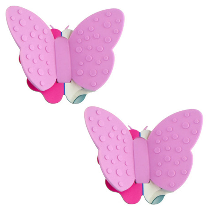 Butterfly Shaped Pot Holder with Magnet (Silicone) Pink