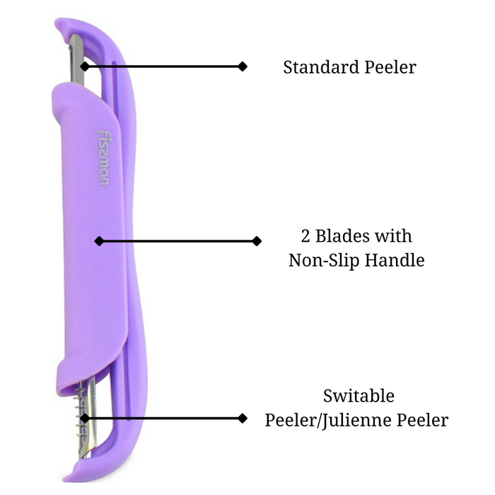 P-peeler with two blades 15 cm (stainless steel) Violet
