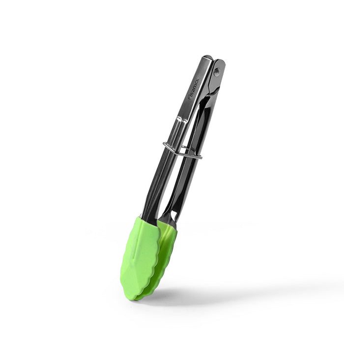 Mini Tongs 17cm Stainless Steel With Silicone Green