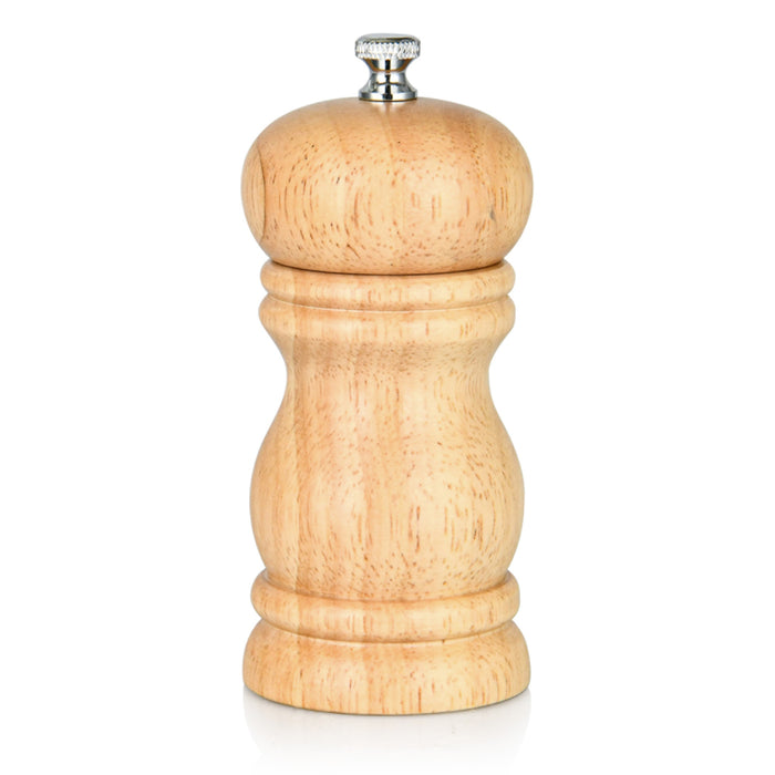 Manual Salt and Pepper Grinder 11cm, Light Brown Ceramic Mill, Adjustable Spice Grinder for Peppercorns, Salt, and Dry Spices