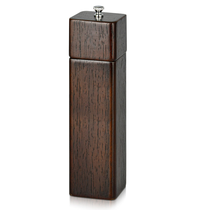 Salt And Pepper Mill Square Wooden Style 21cm