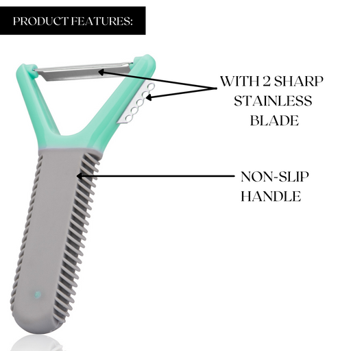Multi function Y-shaped Fruit. Vegetables Peeler Mint Green