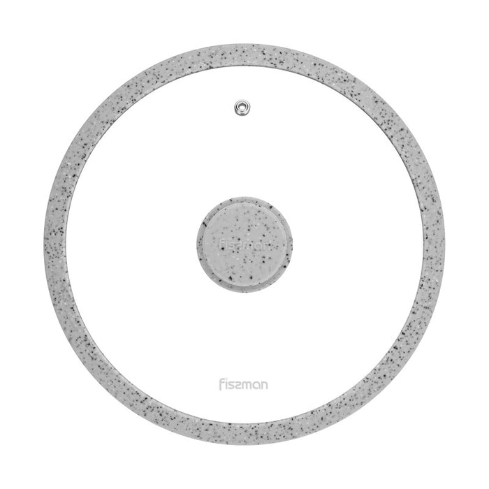 Universal Glass Lid 24cm Arcades Grey Silicone Rim