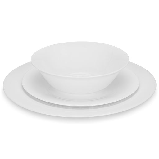 12-Piece Tableware Set Felizia Opal Glass (4 x Plate 20cm, 4 x Plate 25.5cm, 4 x Bowl 16.5cm )