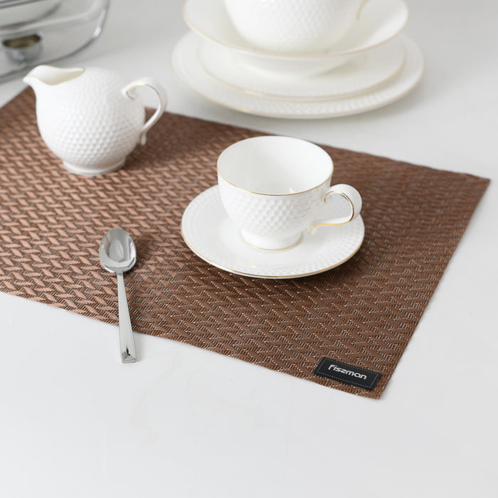 4-Piece Placemats Brown 45cm