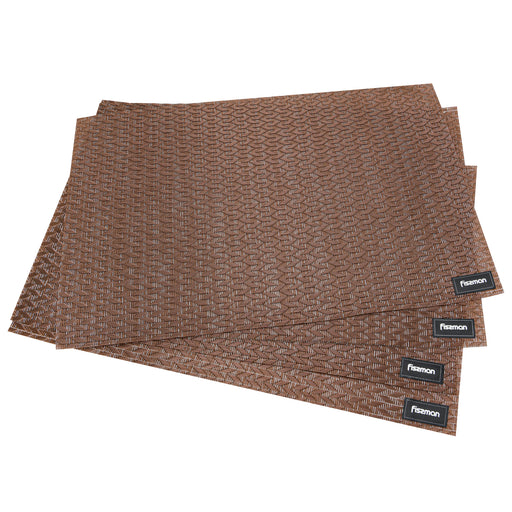 4-Piece Placemats Brown 45cm