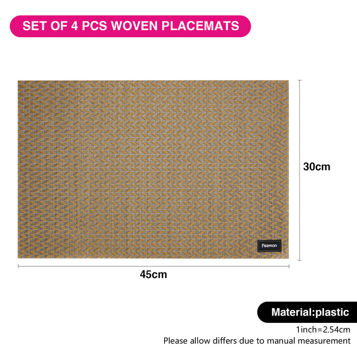 4-Piece Woven Placemat PVC 45cm