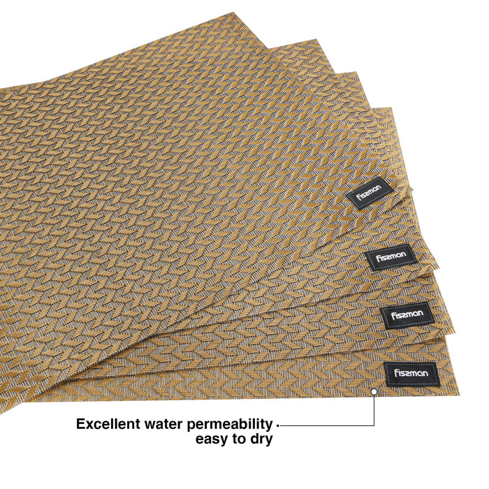 4-Piece Woven Placemat PVC 45cm