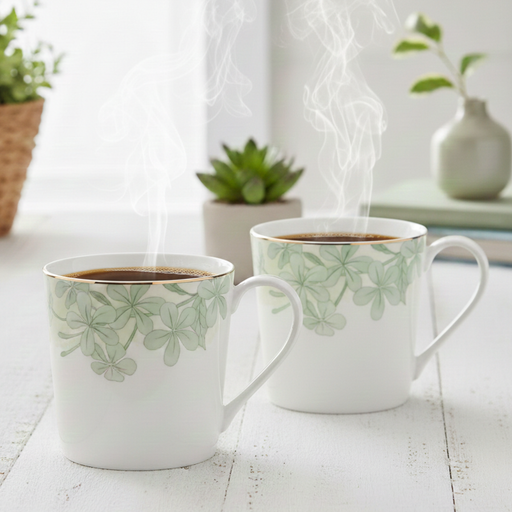 2-Piece Mugs Summer Glint Series 450ml Fine Bone China