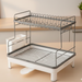 2-Tier Dish Drying Rack 48x32x38cm Stainless Steel, Plastic