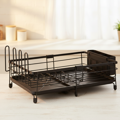 Extendable Dish Drying Rack 51x31x14 (Stainless Steel, Plastic)