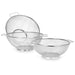 Strainer Sets with Resting Base - 22, 24, 26.5cm - Stainless Steel Colander Strainer with Handle
