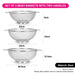 Strainer Sets with Resting Base - 22, 24, 26.5cm - Stainless Steel Colander Strainer with Handle