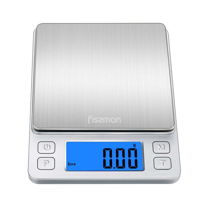 Fisman Electronic Kitchen Scales 14x10.5x1.7cm with Two Additional Trays